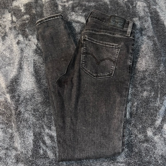 Skinny Levi Strauss jeans dark grey wash size W27 L30 - Picture 1 of 6